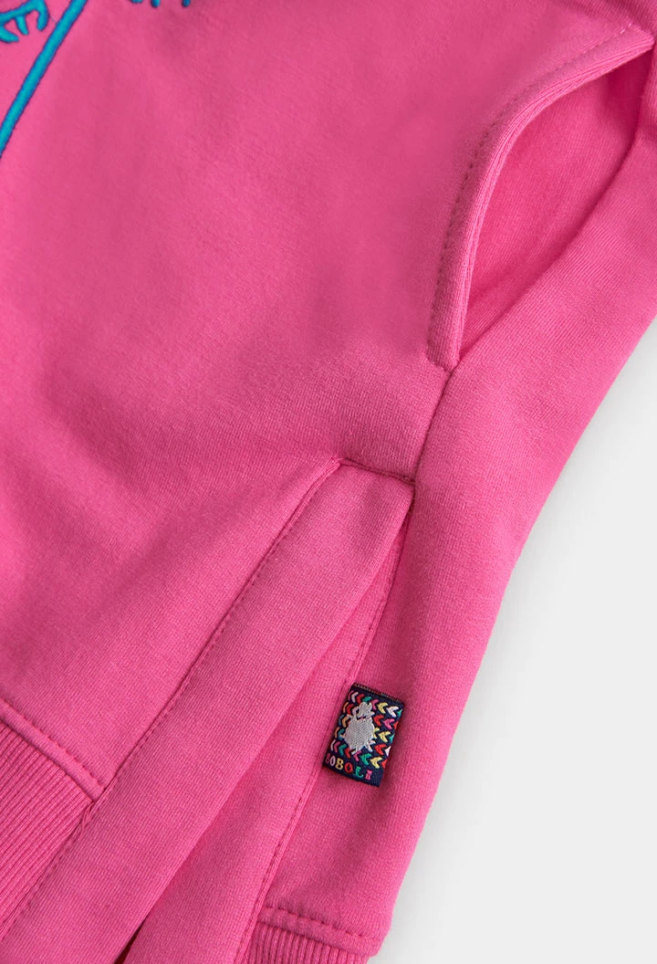 Robe en molleton à capuche pour fille