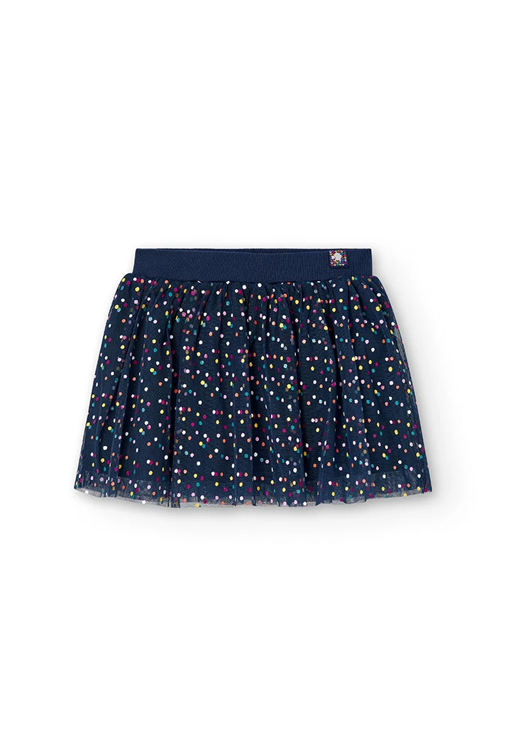 Jupe en tulle a petits pois pour fille