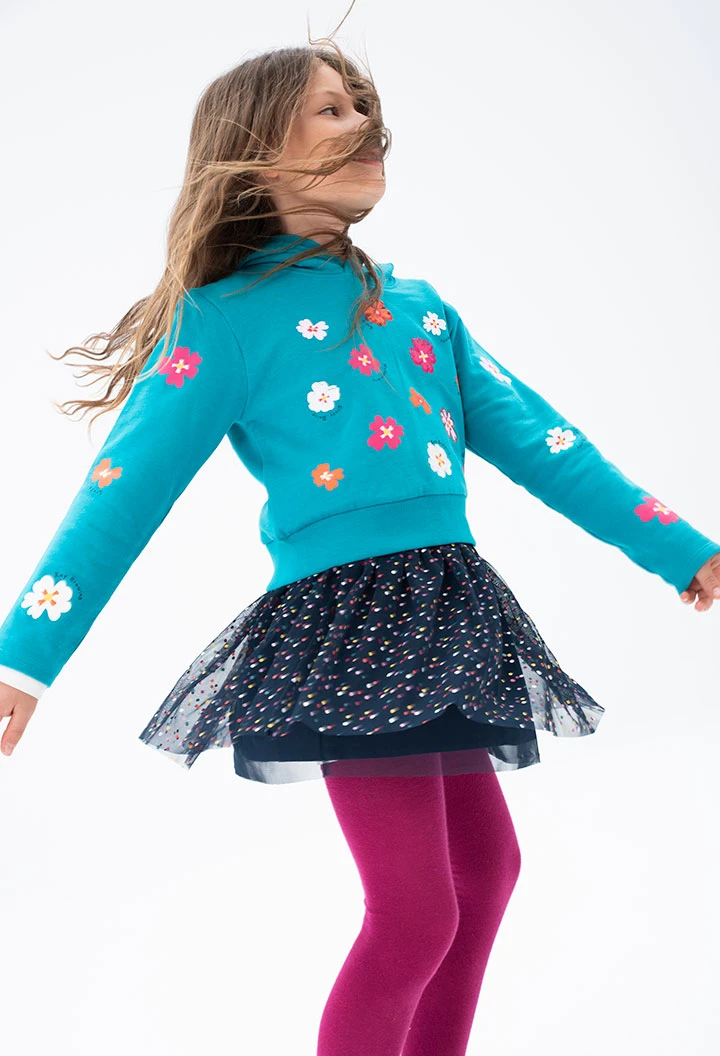Jupe en tulle a petits pois pour fille