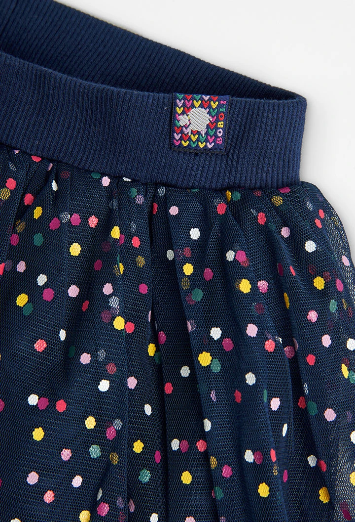 Jupe en tulle a petits pois pour fille