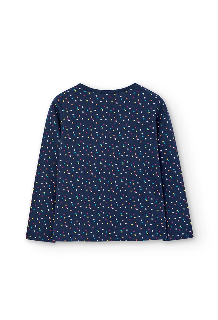T-Shirt tricot a petits pois pour fille