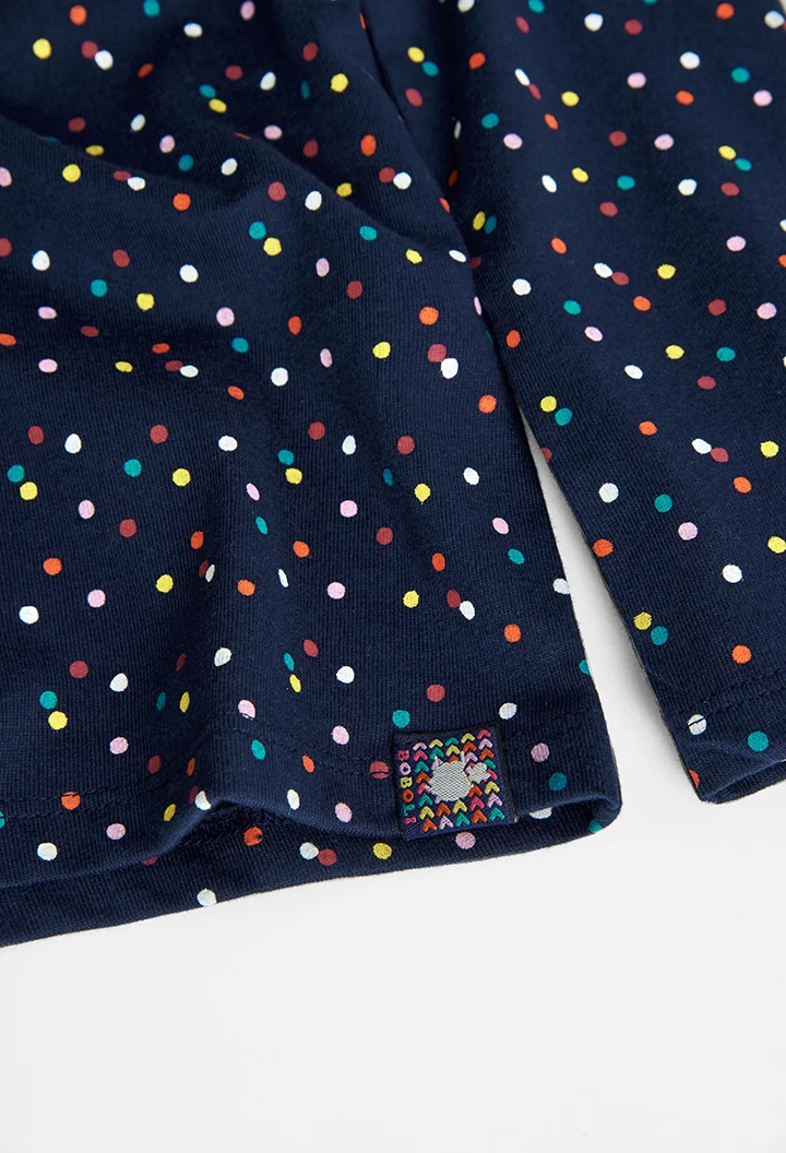 T-Shirt tricot a petits pois pour fille