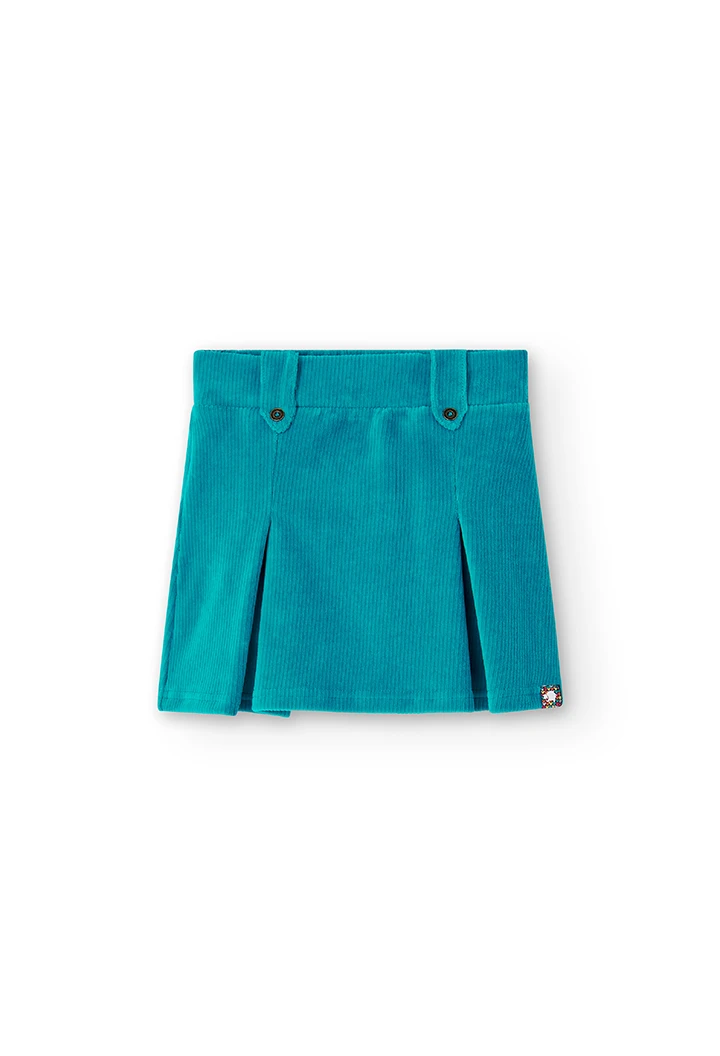 Jupe en velours cotele stretch maille pour fille