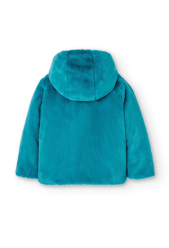 Parka reversible tejido técnico de niña estampado flores