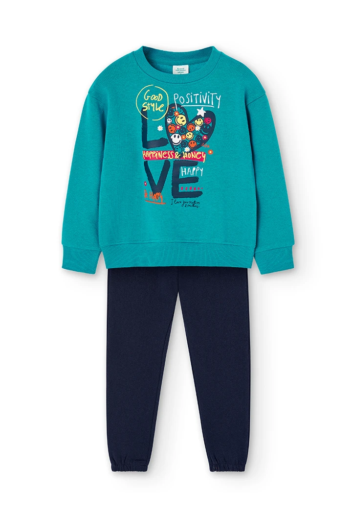 Pack en tricot "bbl love" pour fille