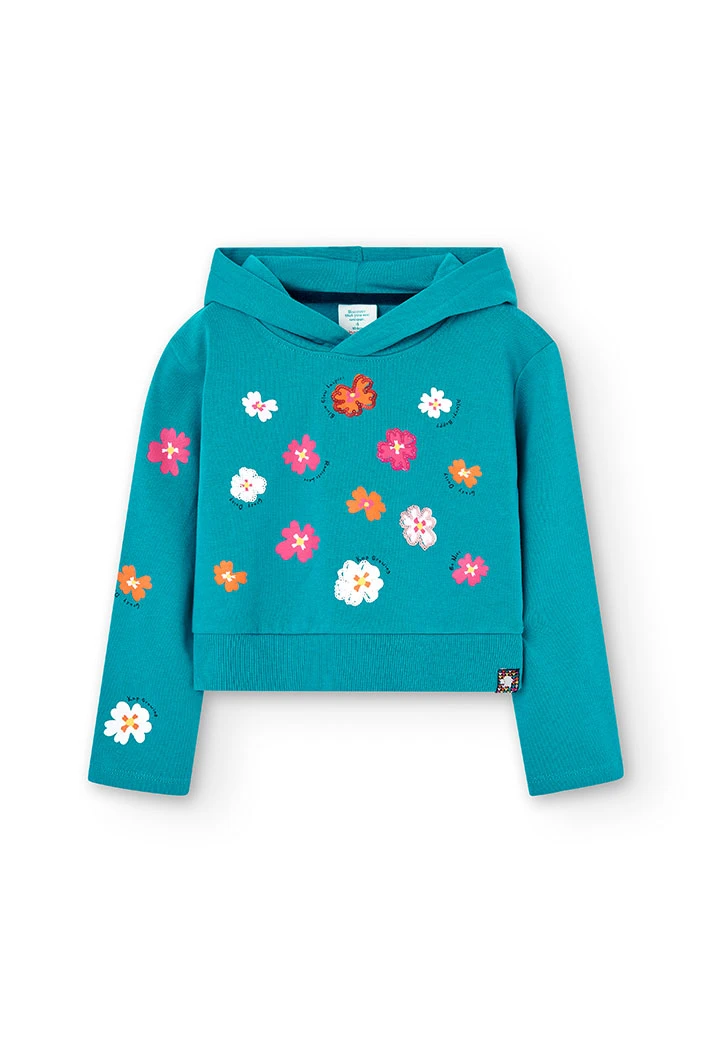Sweat en molleton avec capuche pour fille