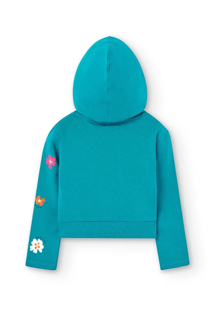 Sweatshirt felpa com capuz para menina