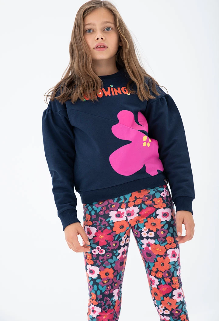 Sweat en molleton stretch pour fille