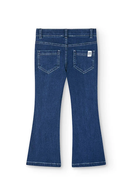 Jeans-Hose gestrickt, für Mädchen, in Farbe Blau