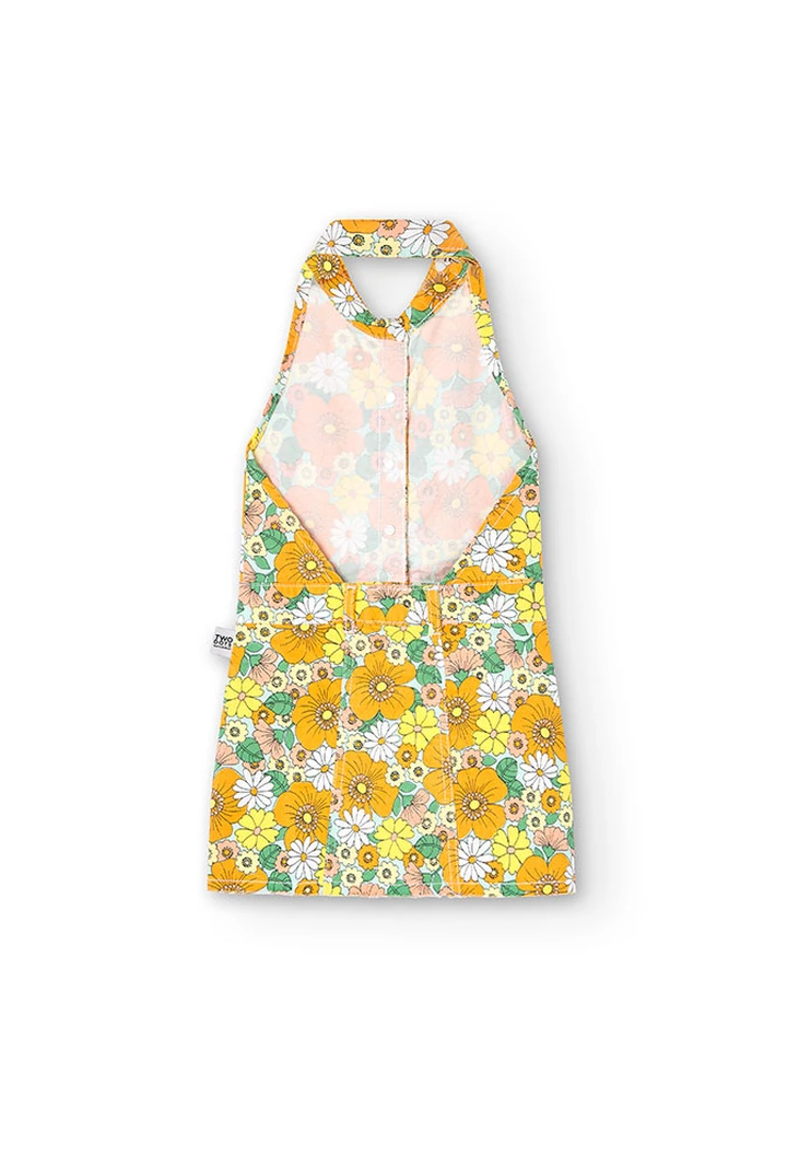 Robe en sergé élastique imprimé pour fille