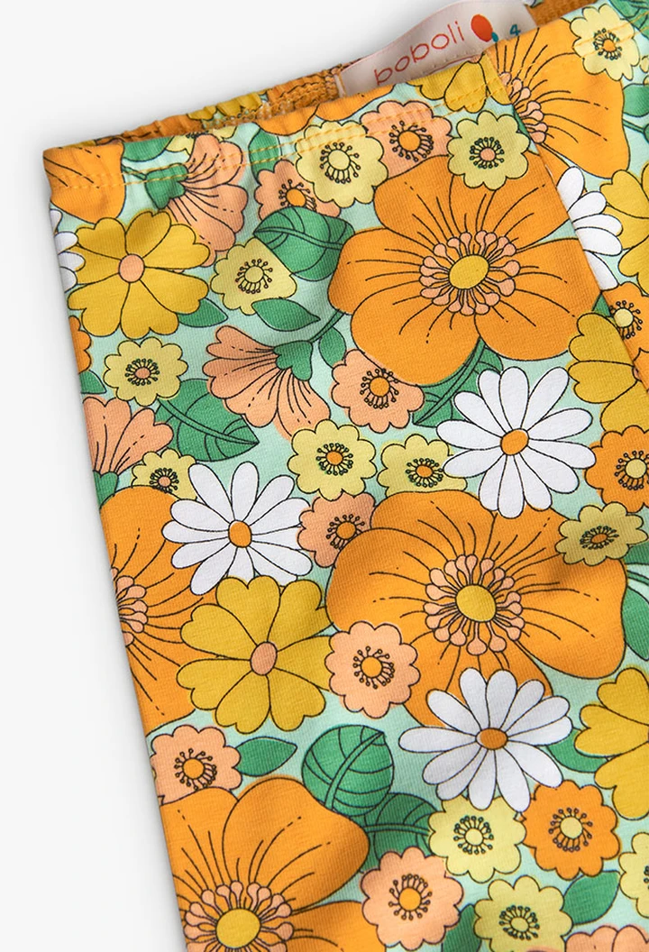 Leggings imprimés en tricot élastique pour bébé fille