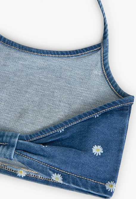 Jeans-Top gestrickt für Mädchen, in Farbe Blau 