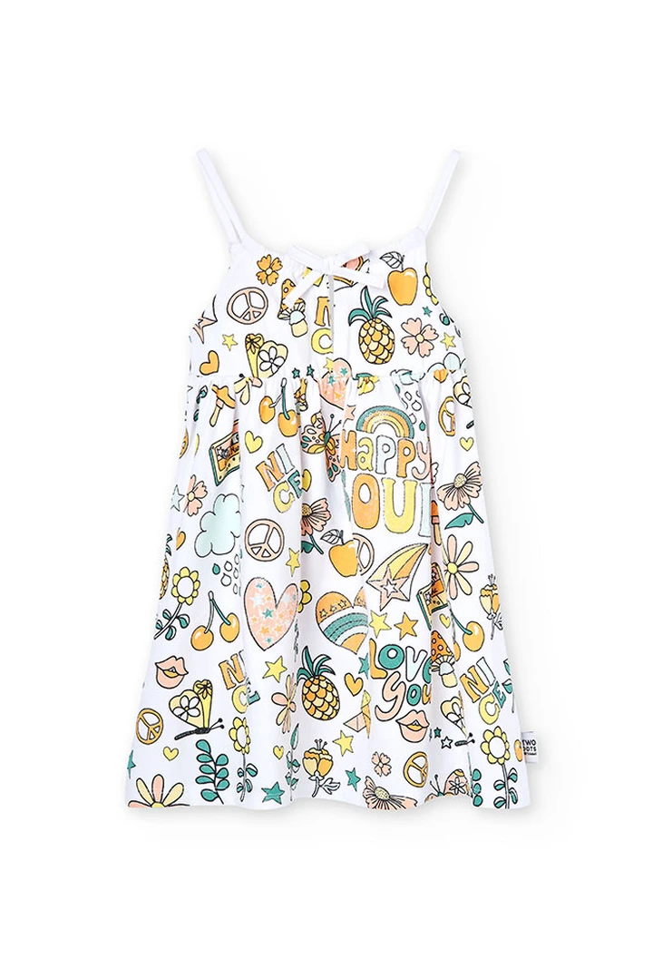 Robe tricotée élastique pour bébé fille en vert
