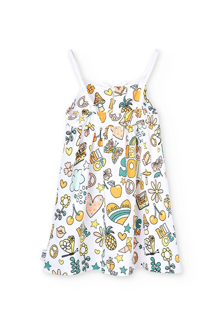 Robe tricotée élastique pour bébé fille en vert