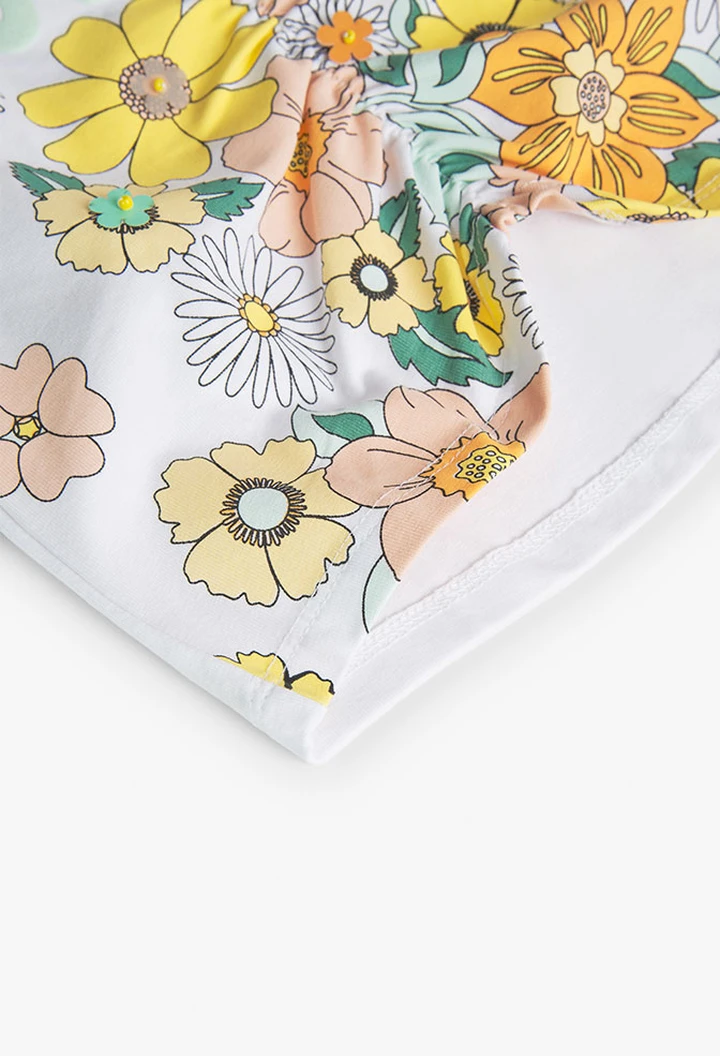 T-shirt à maille élastique blanc pour fille