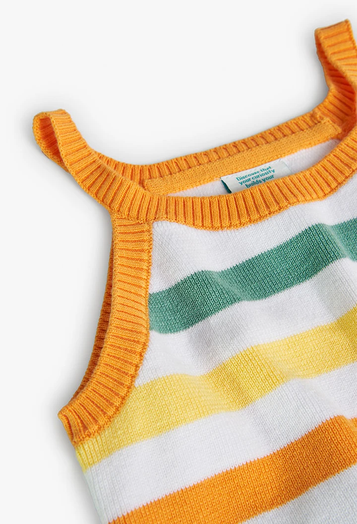 Haut tricoté pour fille en orange