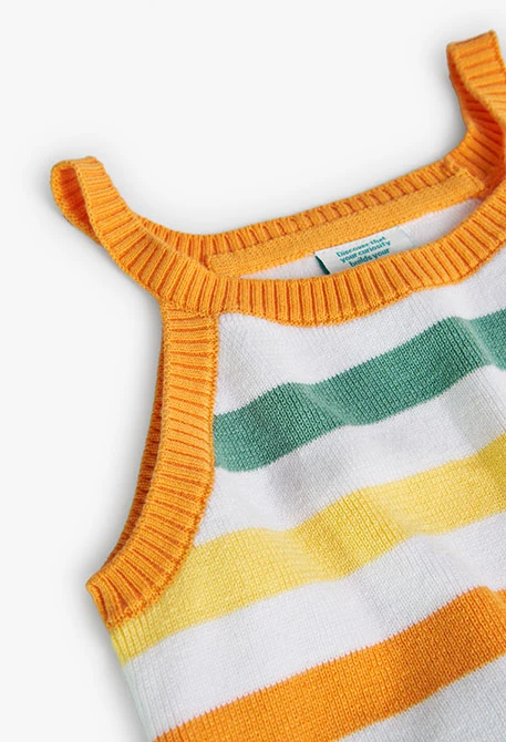 Haut tricoté pour fille en orange