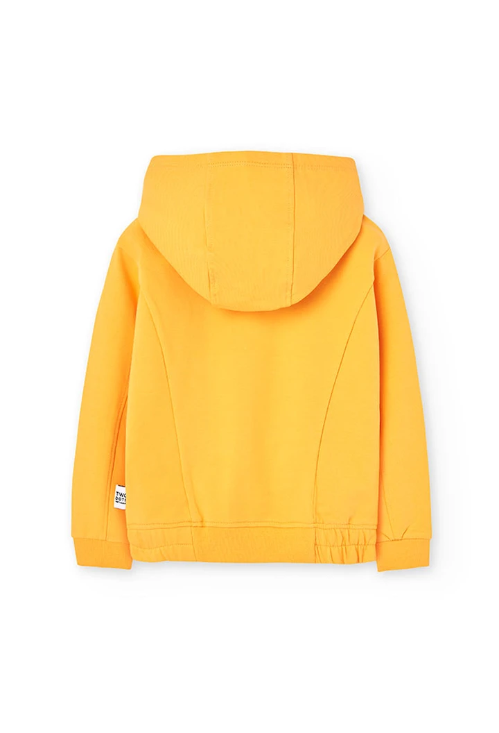Sweat en molleton élastique pour fille, orange
