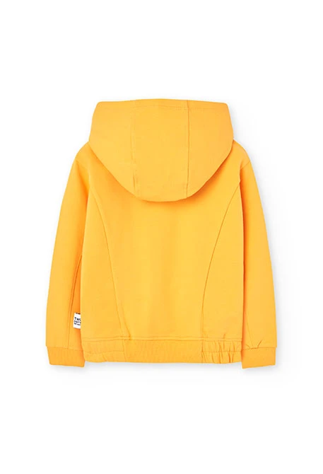 Sweatshirt de felpa elástica de menina em laranja