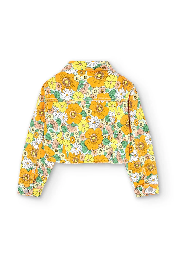 Veste en sergé élastique imprimée pour fille