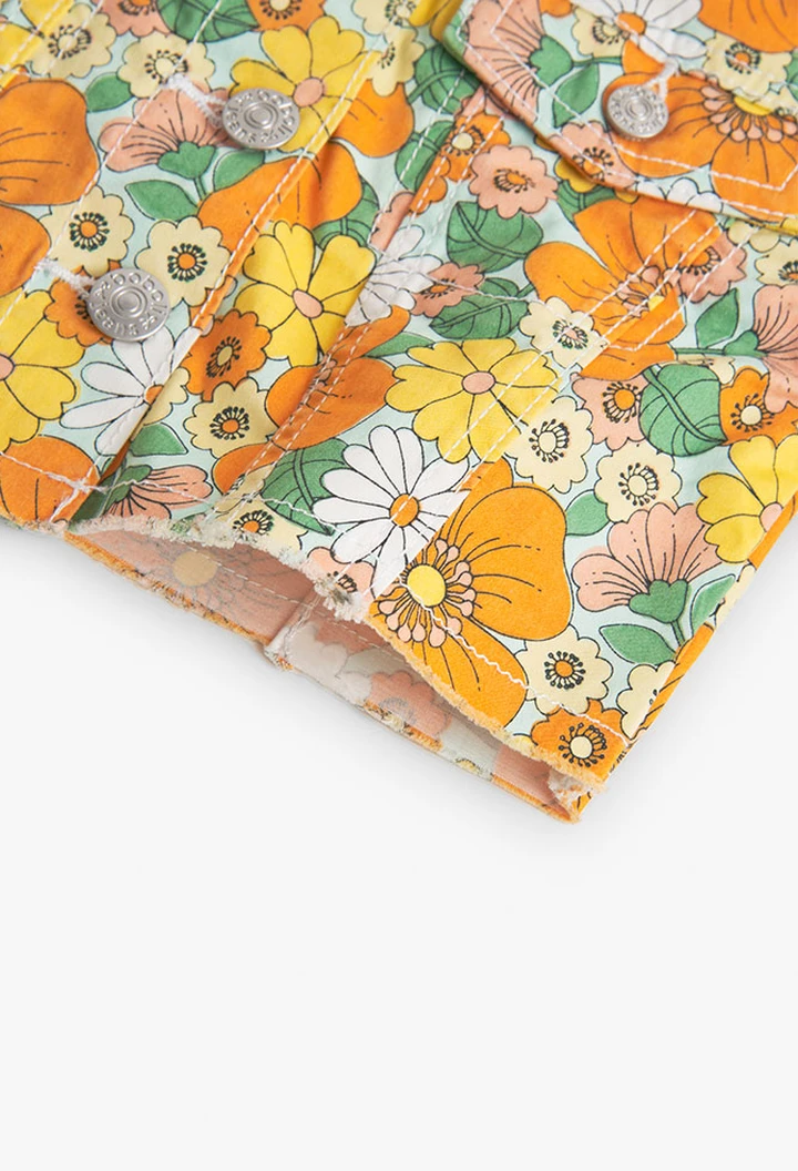 Veste en sergé élastique imprimée pour fille
