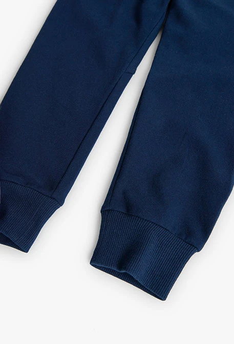 Navy blue fleece trousers for girls