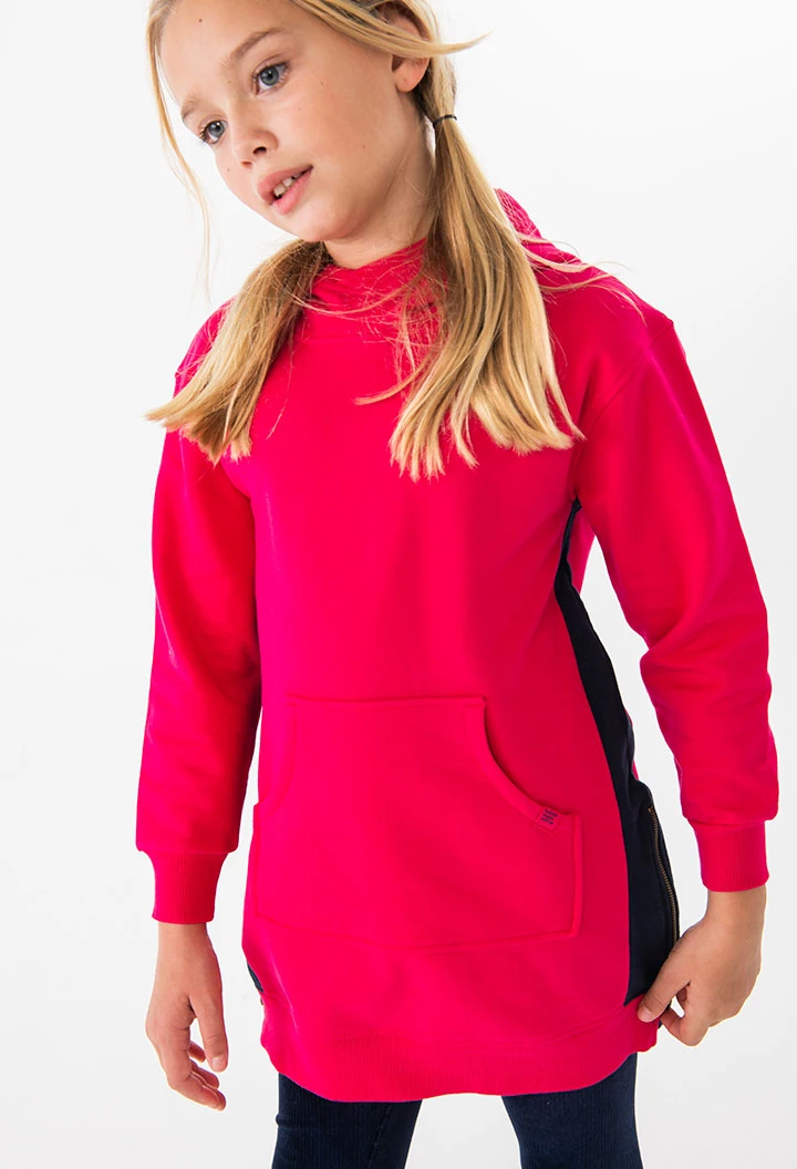 JerseySweatkleidfür Mädchen in Rosa