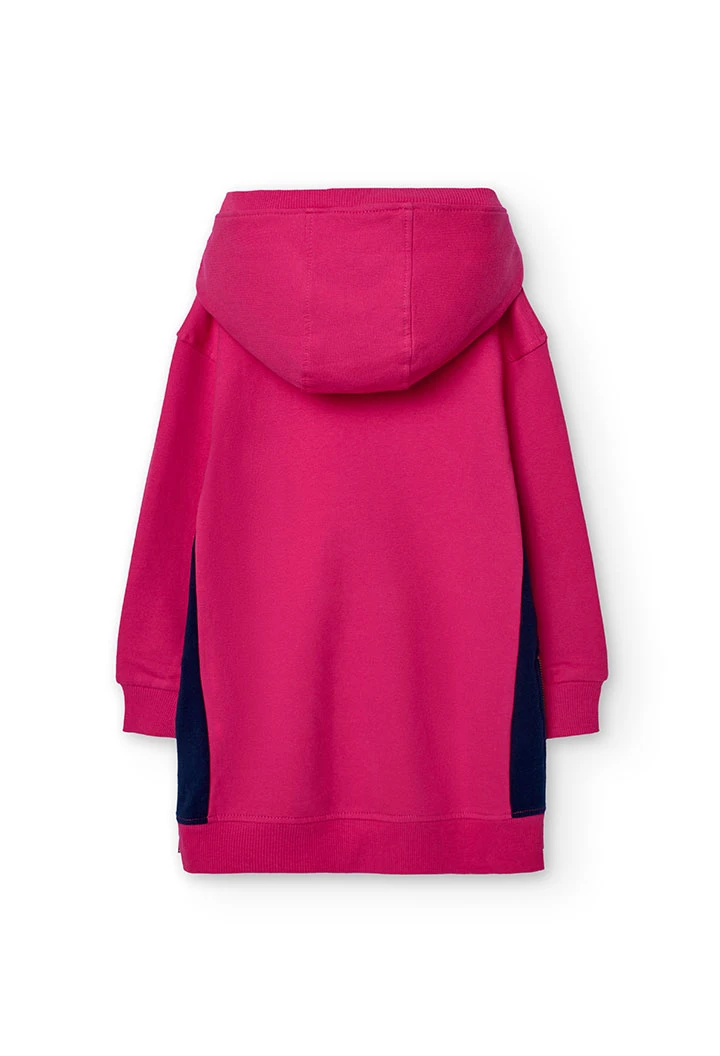 JerseySweatkleidfür Mädchen in Rosa