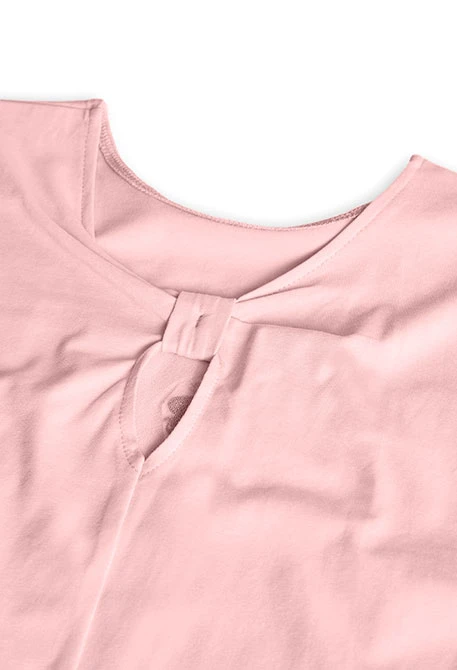 Camiseta de punto para niña en color rosa