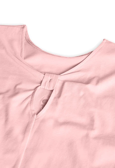 Camiseta de punto para niña en color rosa