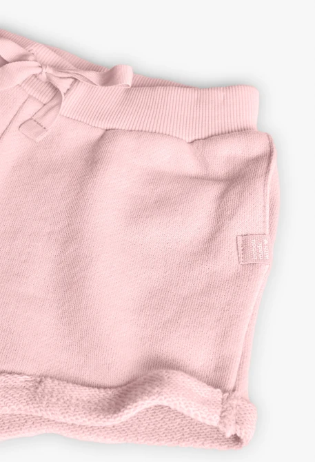 Short de felpa para niña en color rosa