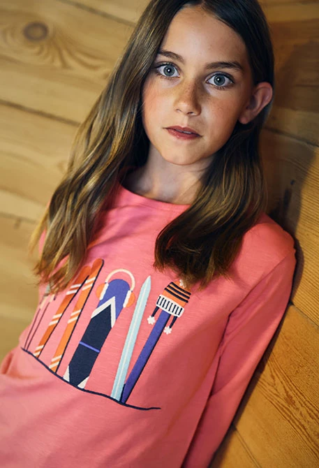 Girl´s cotton T-shirt in pink