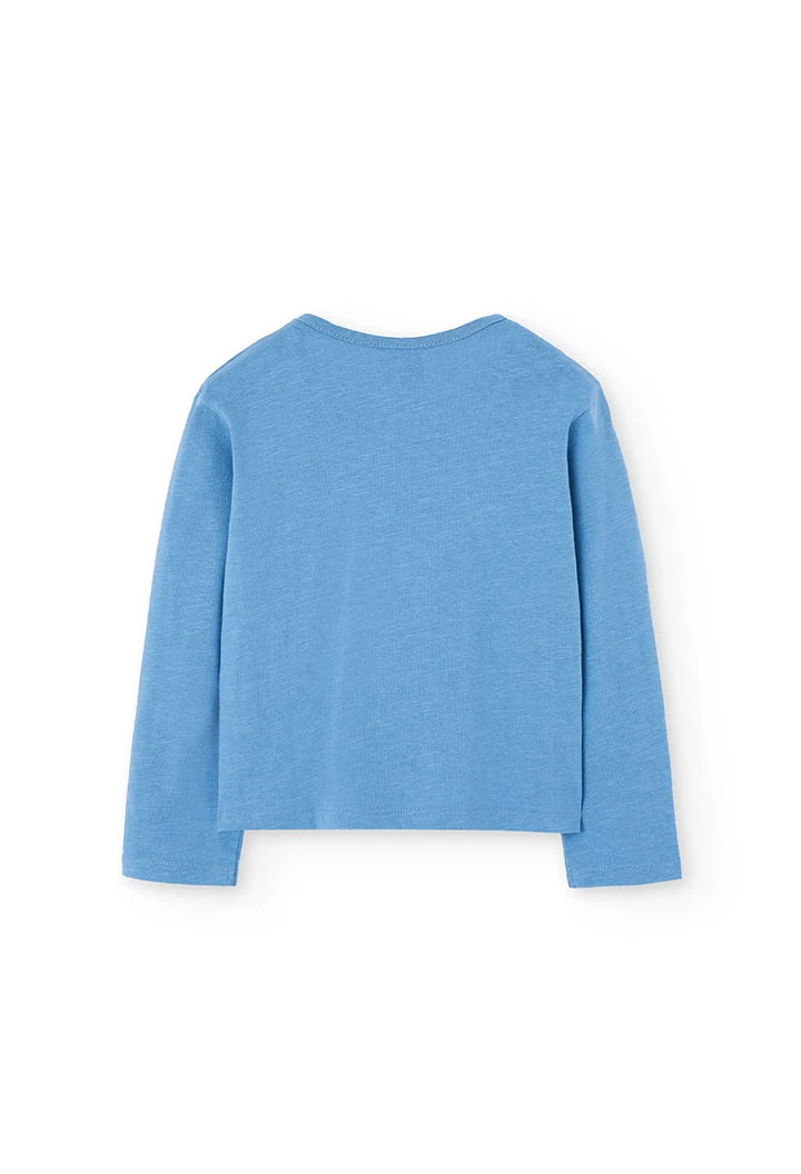 Blaues Baumwoll-T-Shirt für Mädchen