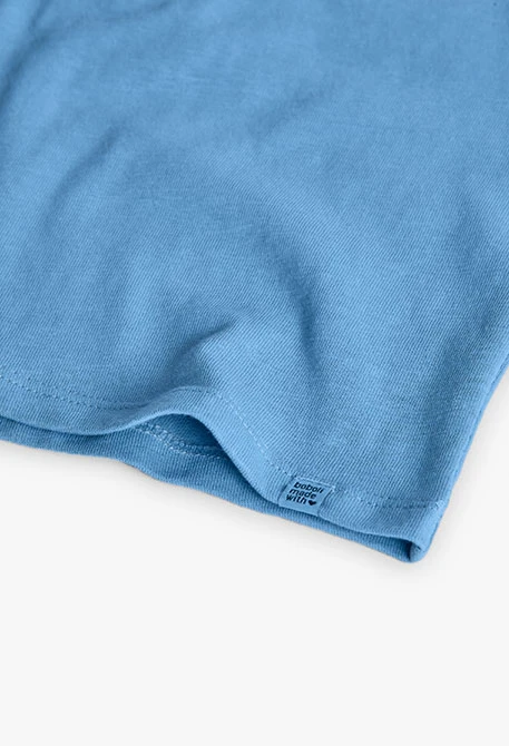 T-shirt fille en coton bleu
