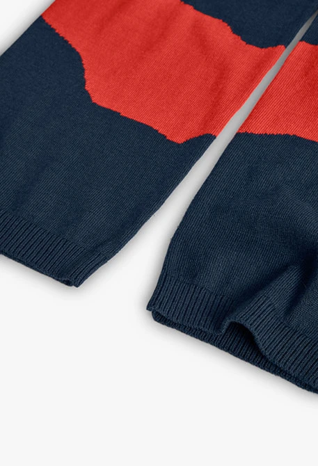 Pantalón de punto azul niña