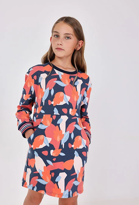 Vestido estampado flores