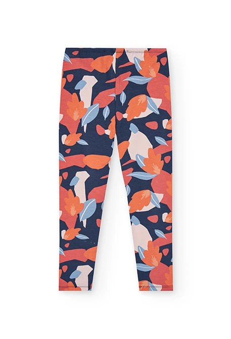 Legging en tricot élastique à fleurs