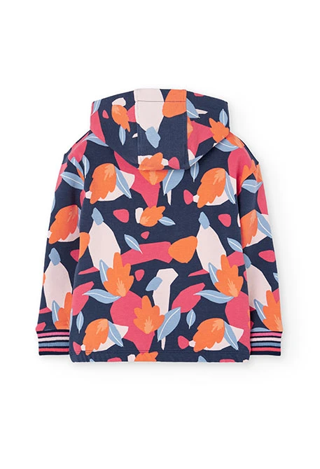 Chaqueta niña felpa estampado