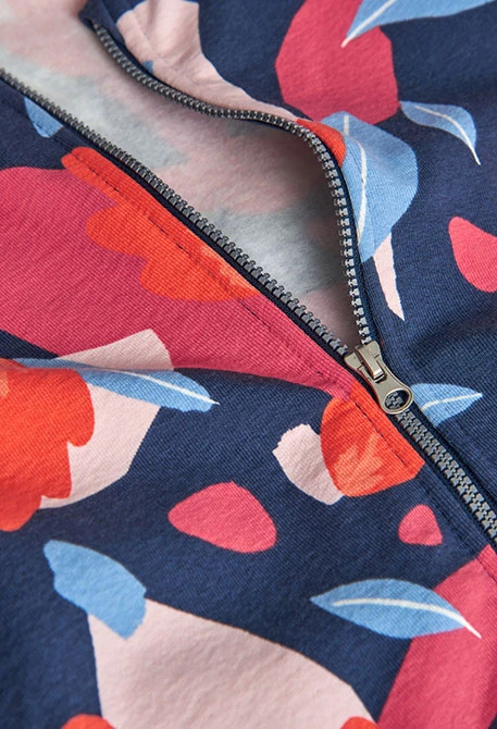 Veste fille en polaire imprimée