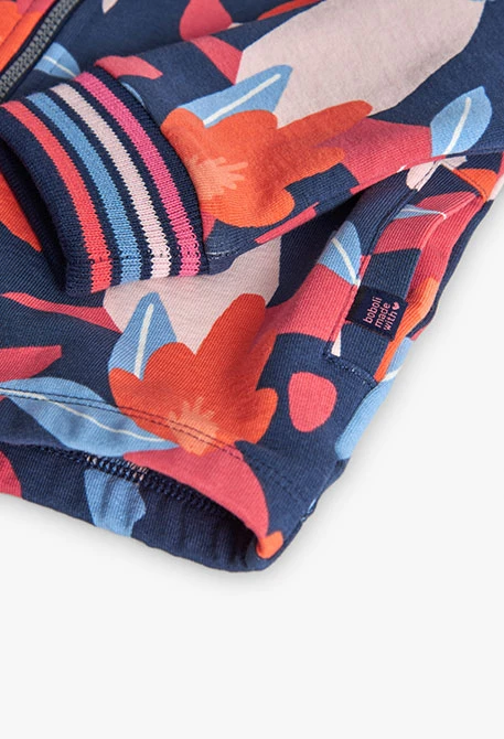 Veste fille en polaire imprimée