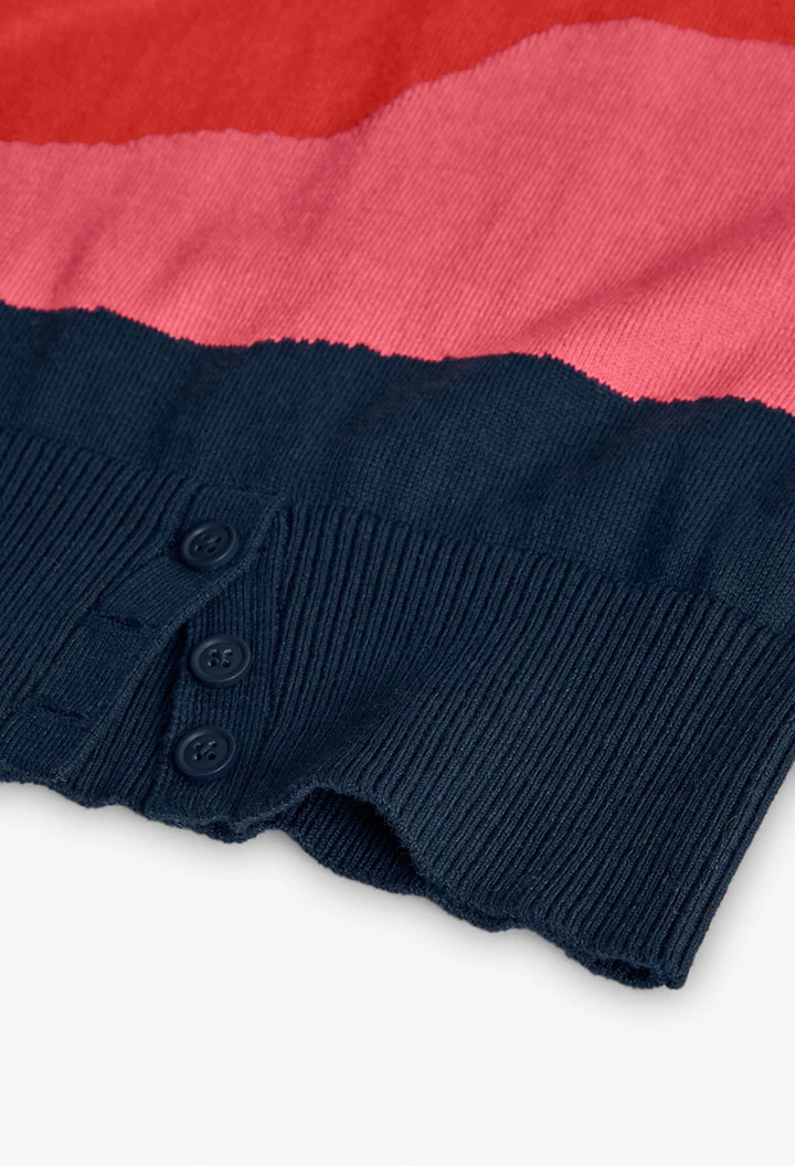 Camisola de malha laranja menina
