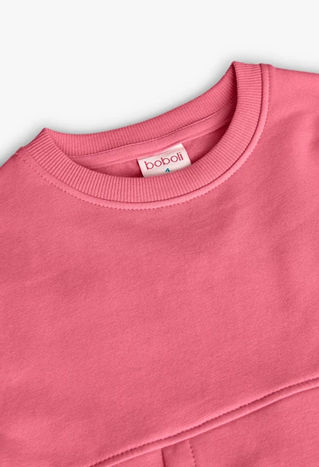 Sudadera niña rosa