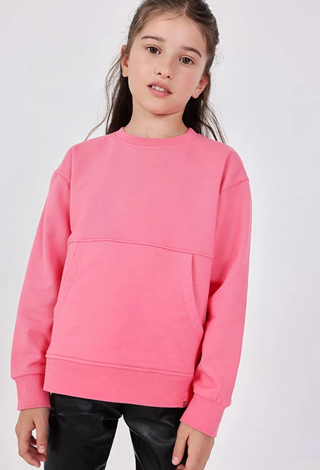 Sweatshirt rose pour fille