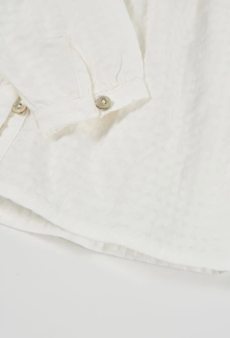 Camisa niña algodón blanco