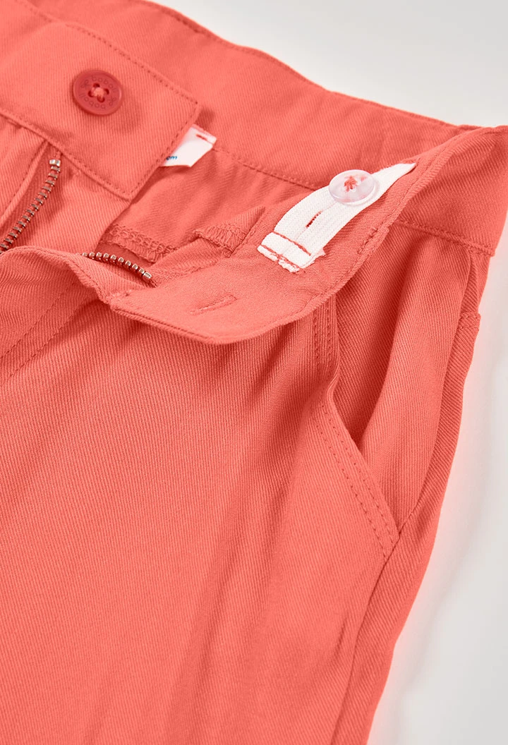 Pantalón niña cargo en color fresa