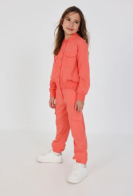 Girl?s grey cargo trousers