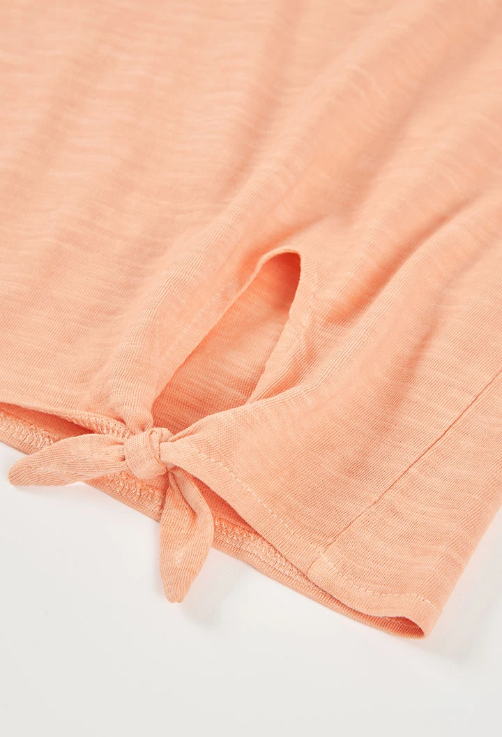 Orange cotton t-shirt for girl