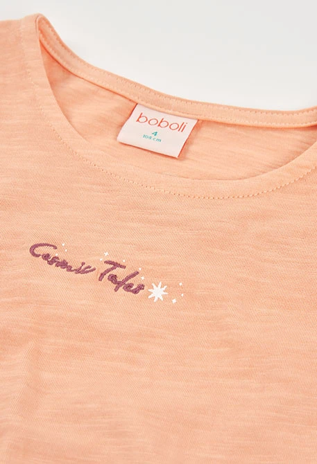 Orange cotton t-shirt for girl