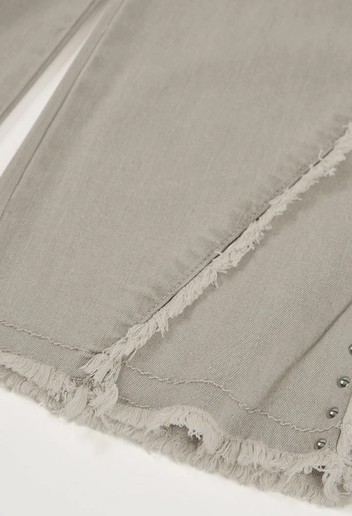 Pantalón niña denim gris