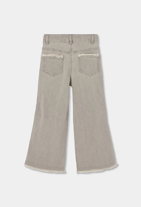 Pantaloni bambina denim grigio